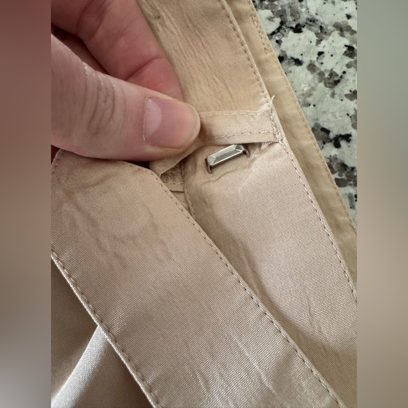 Yves Saint Laurent Ivory Silk Wide Leg Slacks Size 38 VTG (Fits ~26x27.5) - Picture 10 of 14